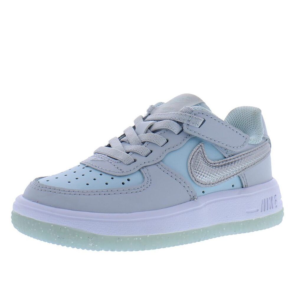 Nike Kids' Air Force 1 Low EasyOn Pure Platinum Glacier Blue 10